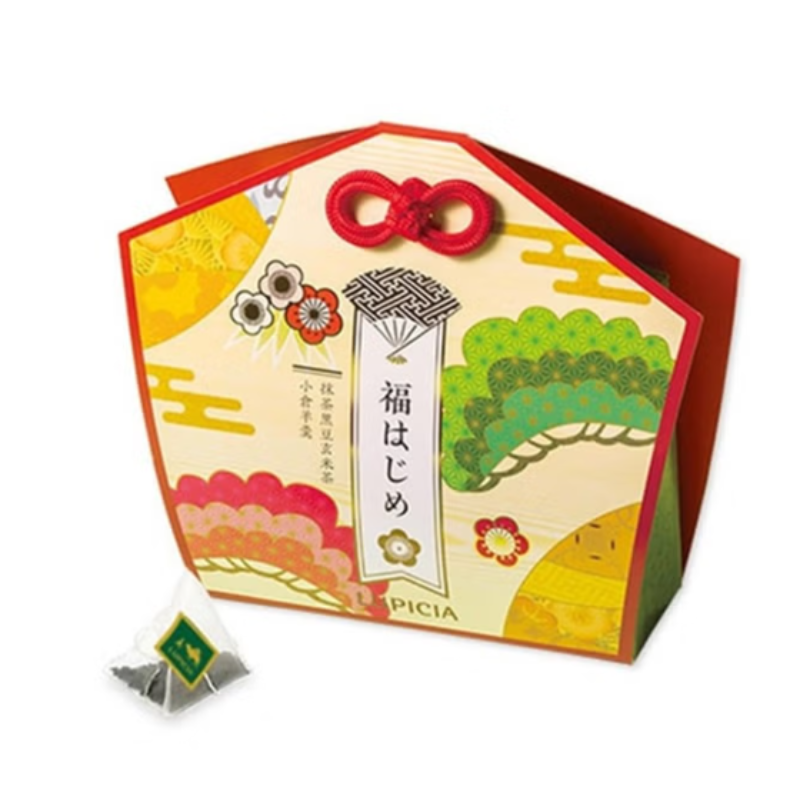 【日版】lupicia 2025新年限定 茶叶包礼盒 玄米抹茶5包+小仓羊羹1份