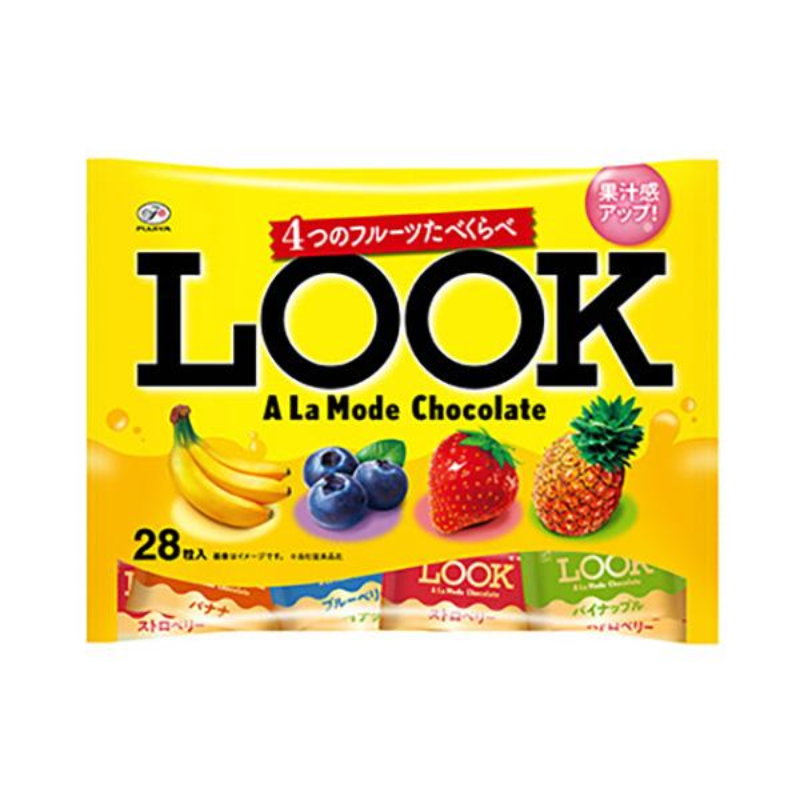 【日版】FUJIYA不二家 LOOK巧克力 混合四种水果口味 家庭装28粒 2024新