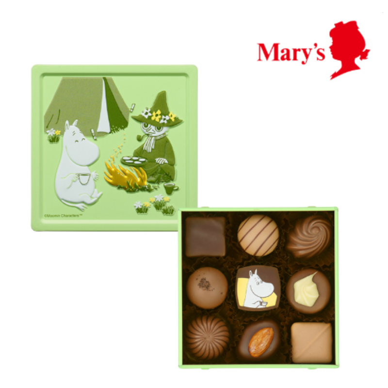 【日版】Mary's 姆明家族 坚果和咖啡巧克力 9枚入
