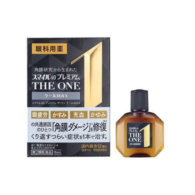 【日版】Lion狮王 smile系列40 Premium 维他命角膜修复清凉度MAX眼药水 15ml