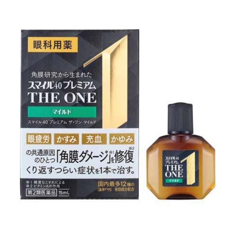 【日版】Lion狮王 smile系列40 Premium 维他命角膜修复温和型眼药水 15ml