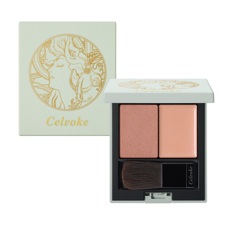 【日版】Celvoke 2025年限定 MUCHA联名双色腮红盘 EX03 Ladyship Rose
