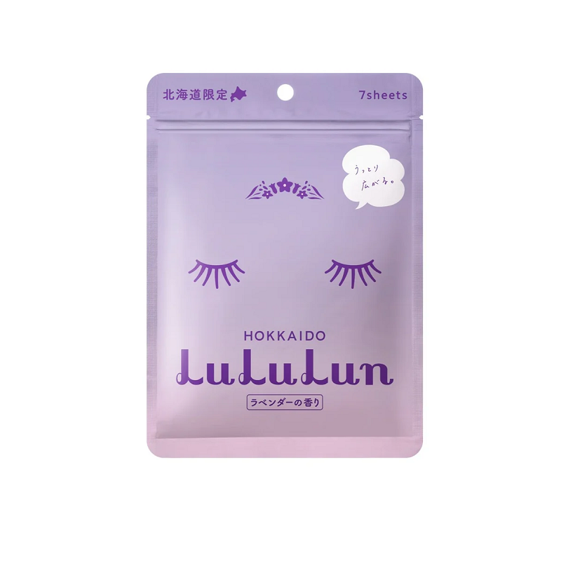 【日版】LULULUN 舒缓修护补水薰衣草面膜 7片/袋 北海道限定