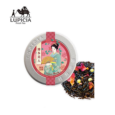 【日本の限定】LUPICIA 区域限定 福冈限定博多美人酸甜百香果玫瑰红茶罐装50g