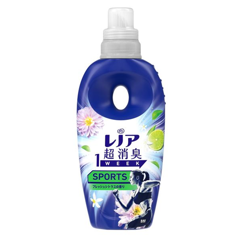 【日版】P&G宝洁 lenor超除臭1week sports运动型衣物柔顺剂 清新柑橘香 490ml