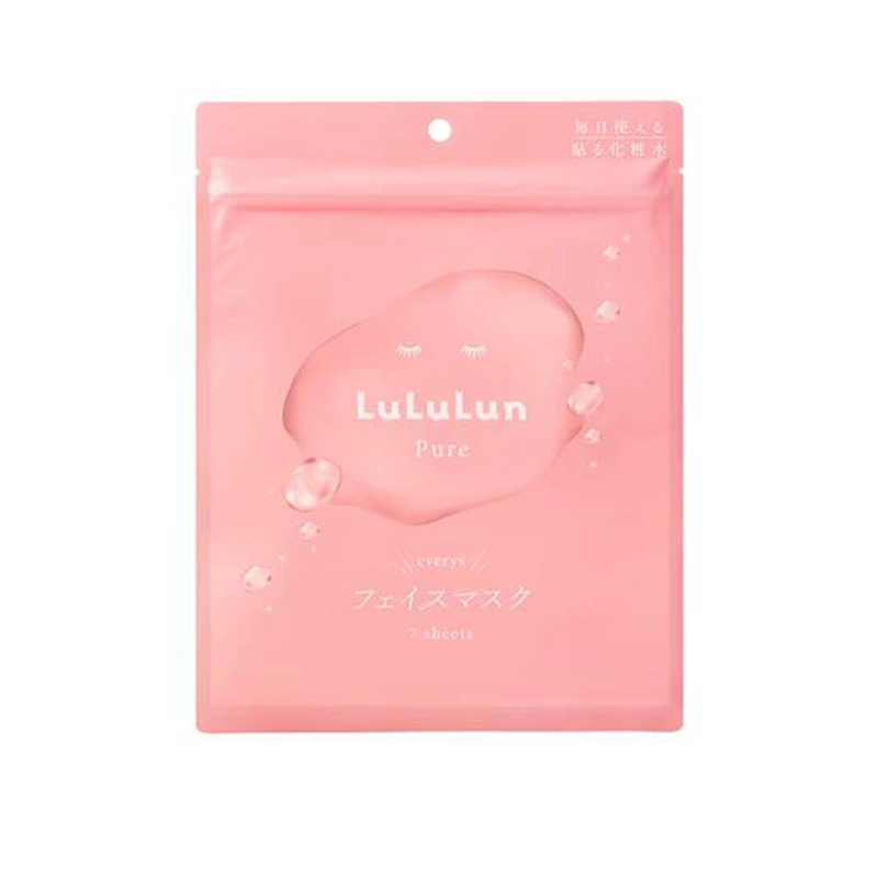 【日版】LuLuLun Pure Everys 水润渗透保湿面膜 7片/袋 补水紧致肌肤保湿滋润抗皱去红敏感肌提亮肤色