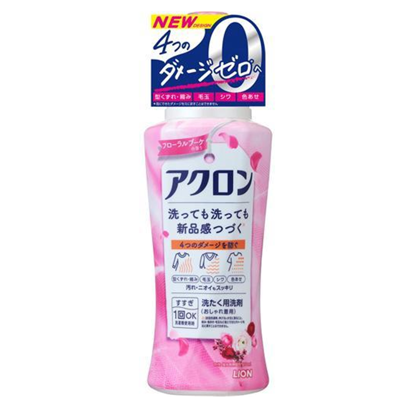 【日版】狮王Lion Akron漂洗1次OK花香型洗衣液 450ml