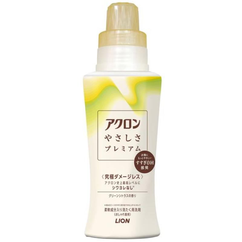【日版】Lion狮王 Akron Gentleness 温和不伤衣洗衣液含柔顺剂成分 420ml