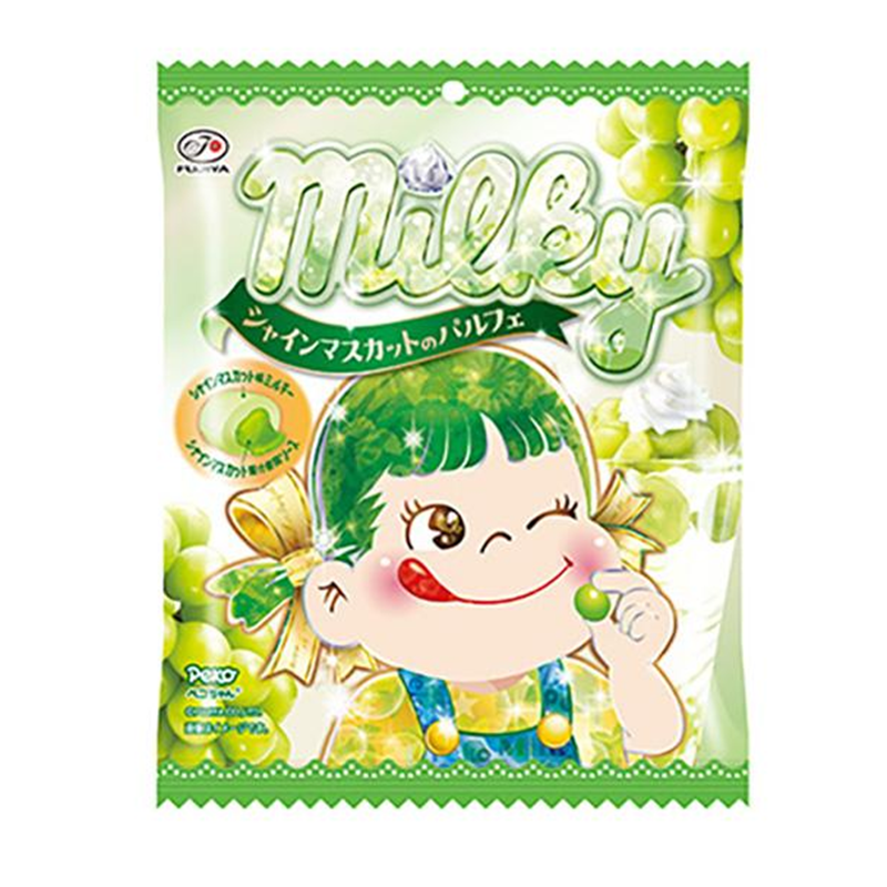 ※Milky Shine不二家 麝香葡萄味夹心奶糖 62g