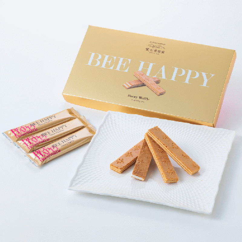 预售杉养蜂园 BEE HAPPY 蜂蜜华夫饼 8根入|天然蜂蜜制成 外酥内软 健康甜点小食