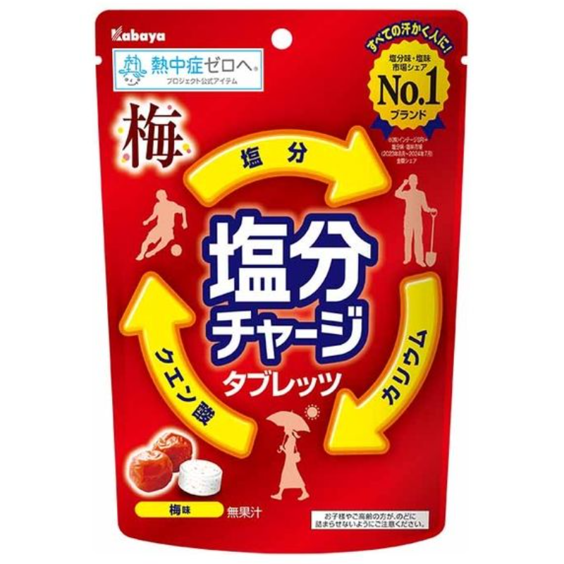 预售Kabaya 盐分补给梅子味压片糖 81g|运动补盐 清爽梅子味 快速电解质补充