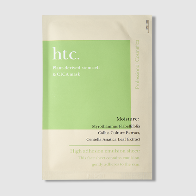 【日版】HTC 高浓度植物干细胞面膜 绿色款 1枚 复活草补水保湿提亮滋润