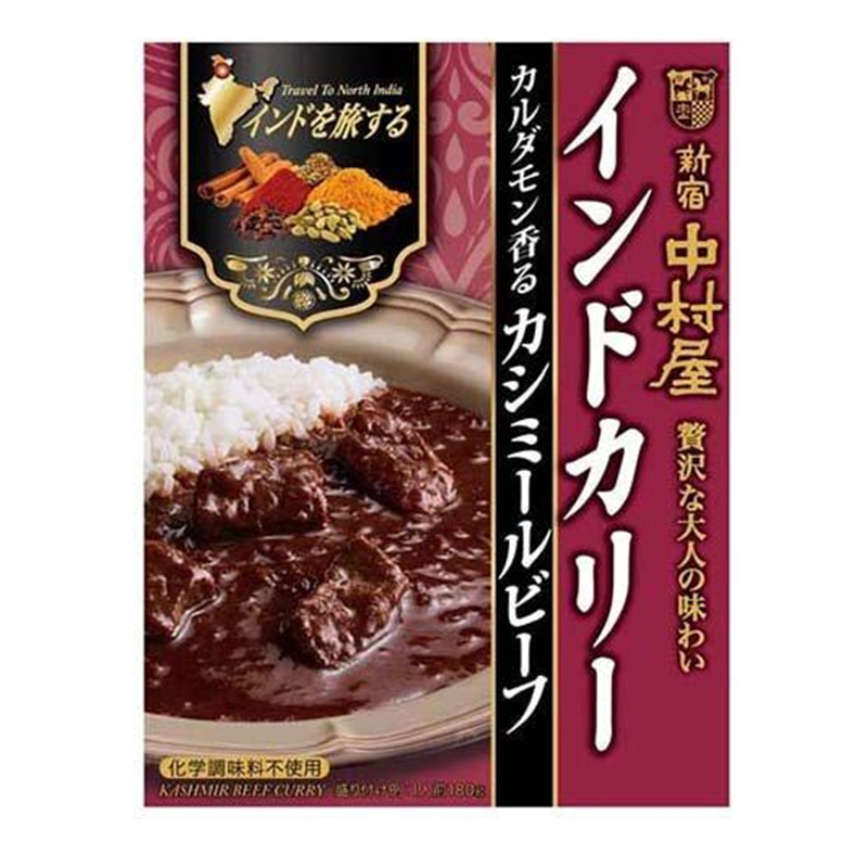 【预售・日本进口】中村屋 印度风味咖喱 喀什米尔辣味牛肉咖喱 180g|浓厚香料风|即热即食料理包